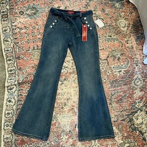 GUESS Women's Blue High Rise Flared Stretch Jeans Size 26